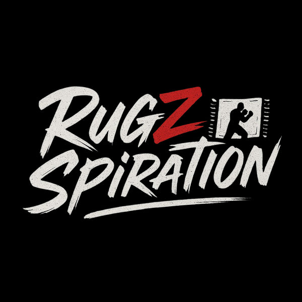 Logo with 'RugZSpiration' text on a black background
